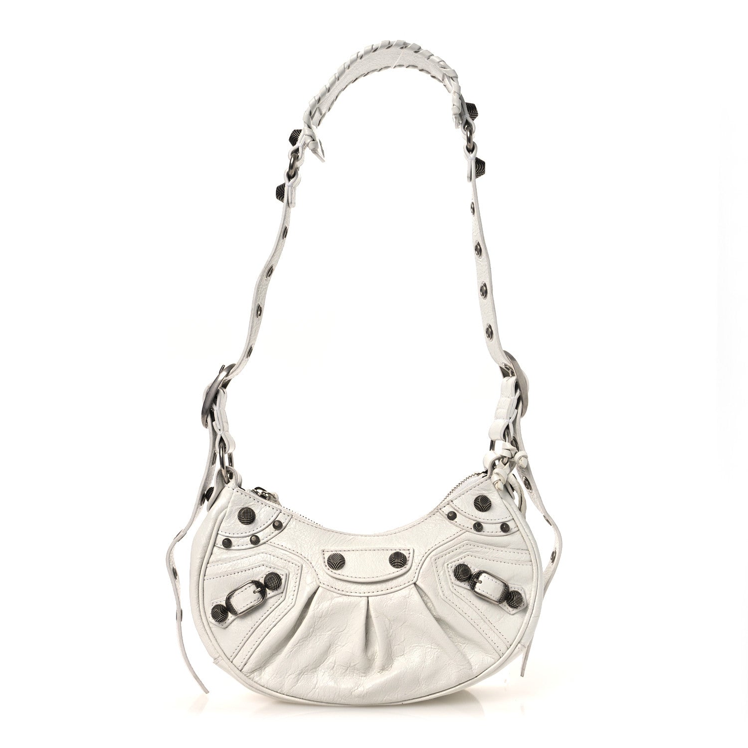 Balenciaga Agneau Arena Le Cagole Shoulder Bag XS Optic White 1 of 11
