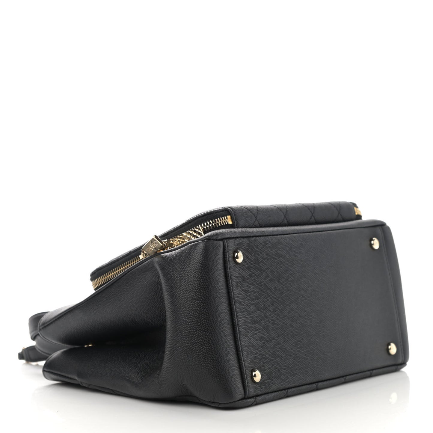 Caviar Quilted Small Business Affinity Shopping Bag Black
