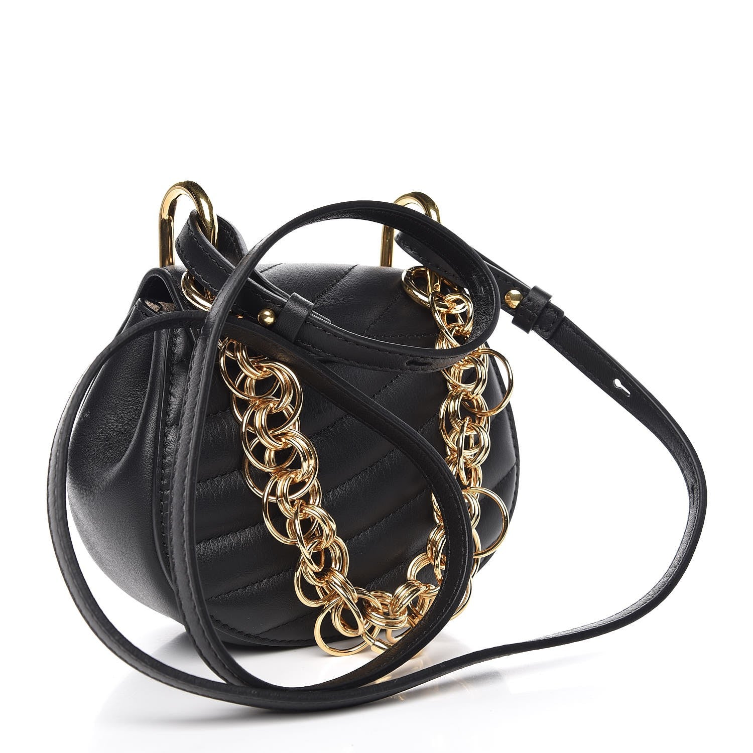 Chloe Calfskin Quilted Nano Drew Bijou Shoulder Bag Black 9 of 13