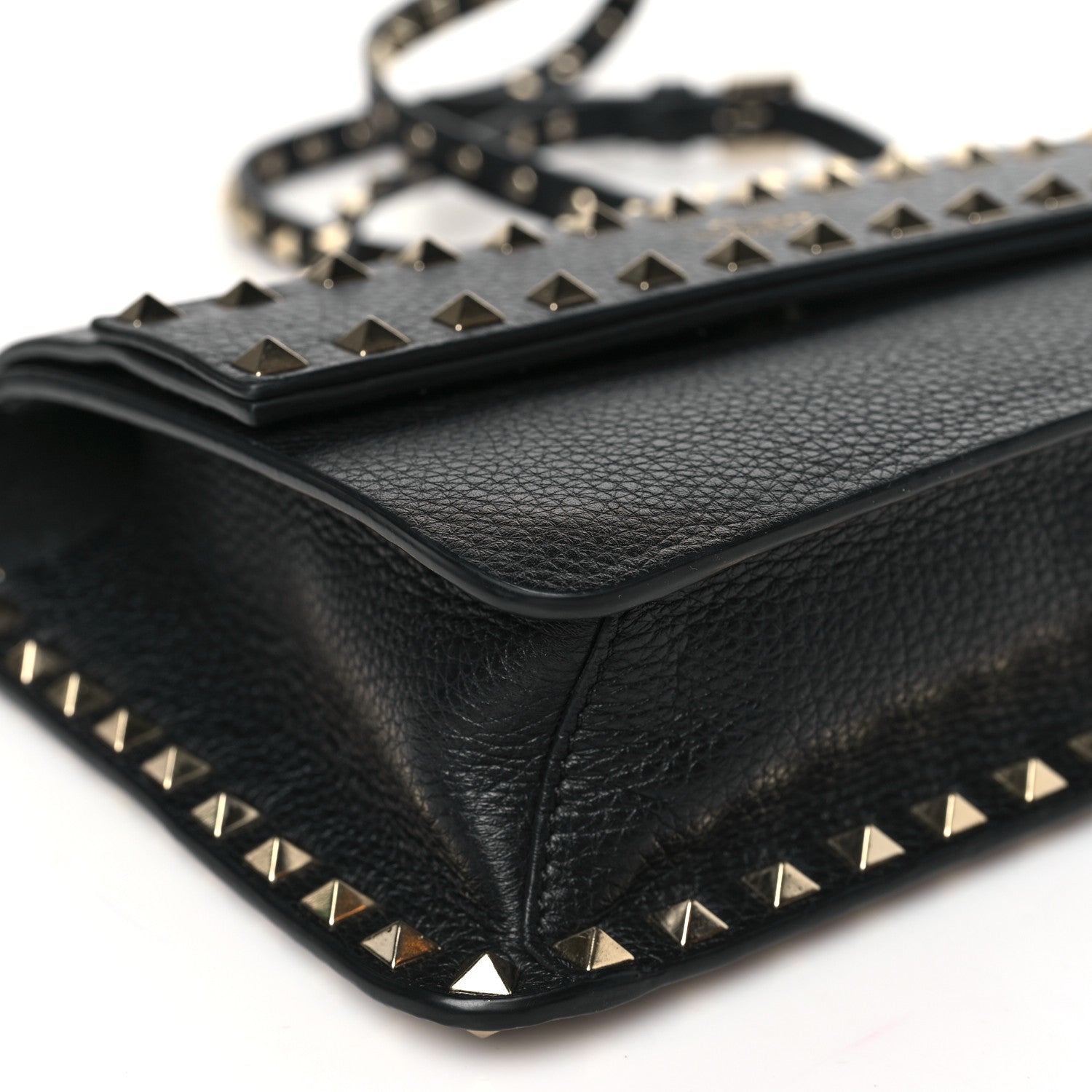 Valentino Garavani Vitello Rockstud Side Slip Crossbody Black 8 of 9