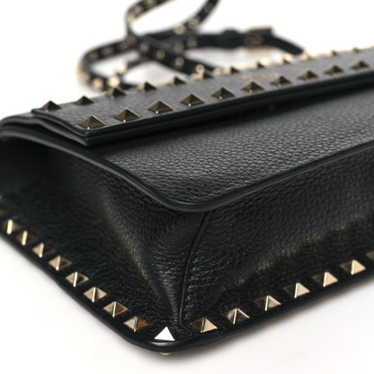 Valentino Garavani Vitello Rockstud Side Slip Crossbody Black 8 of 9