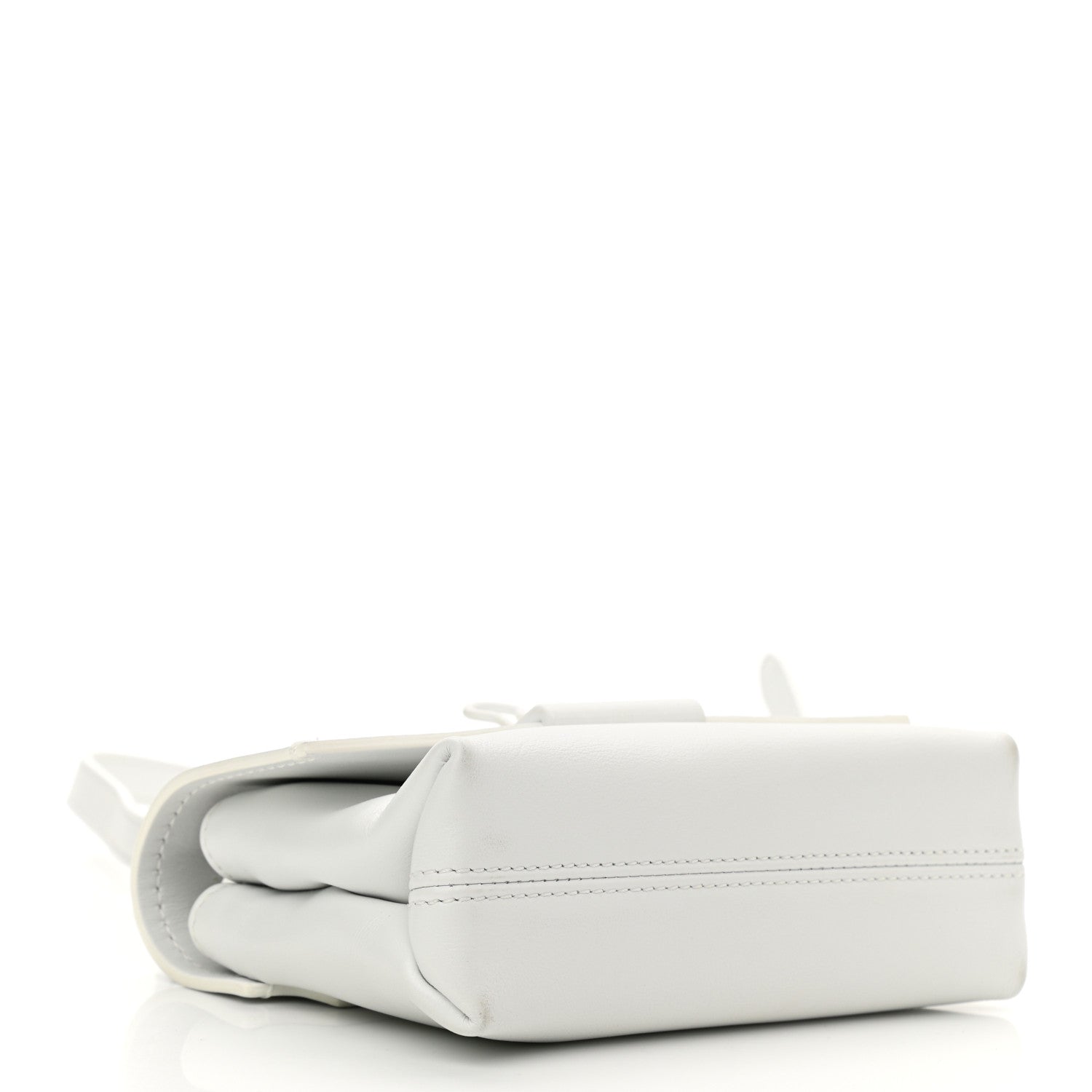 Off-White Calfskin Striped Diag Binder Flap Bag White 4 of 11