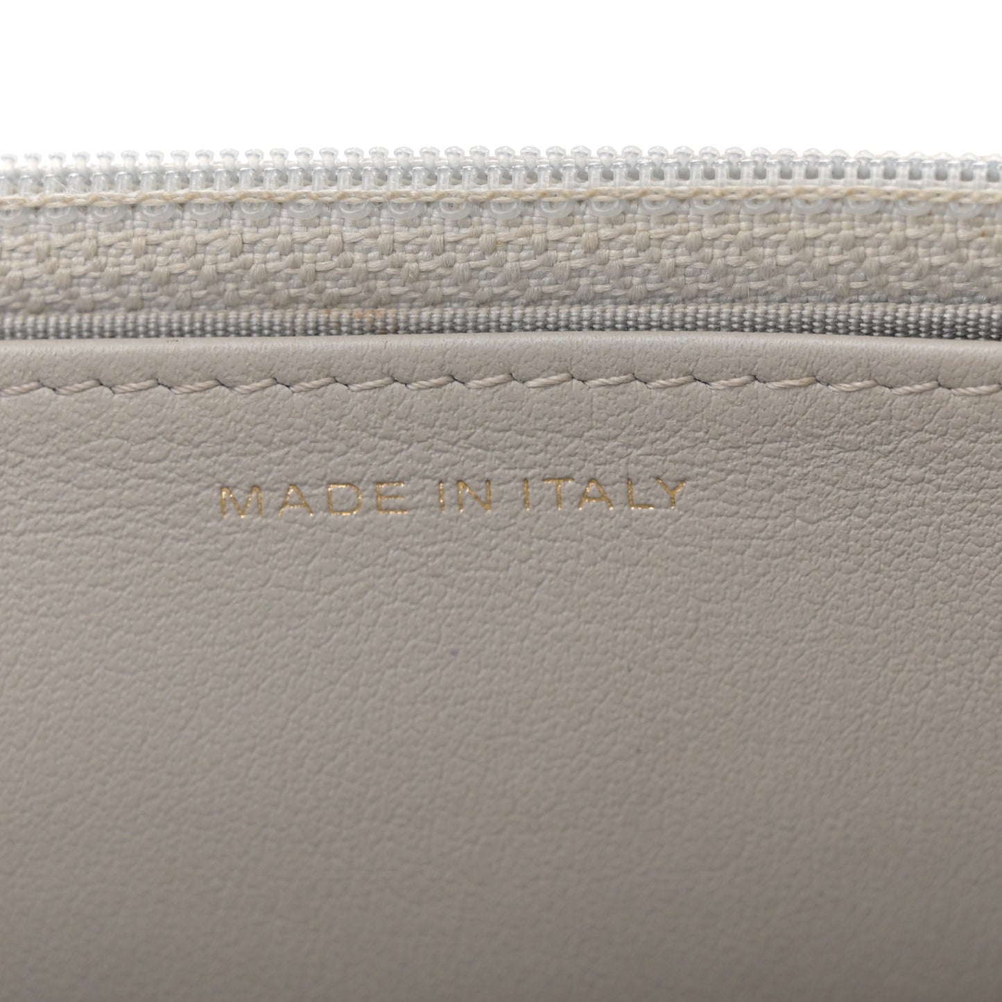 Caviar Quilted Boy Wallet On Chain WOC Grey