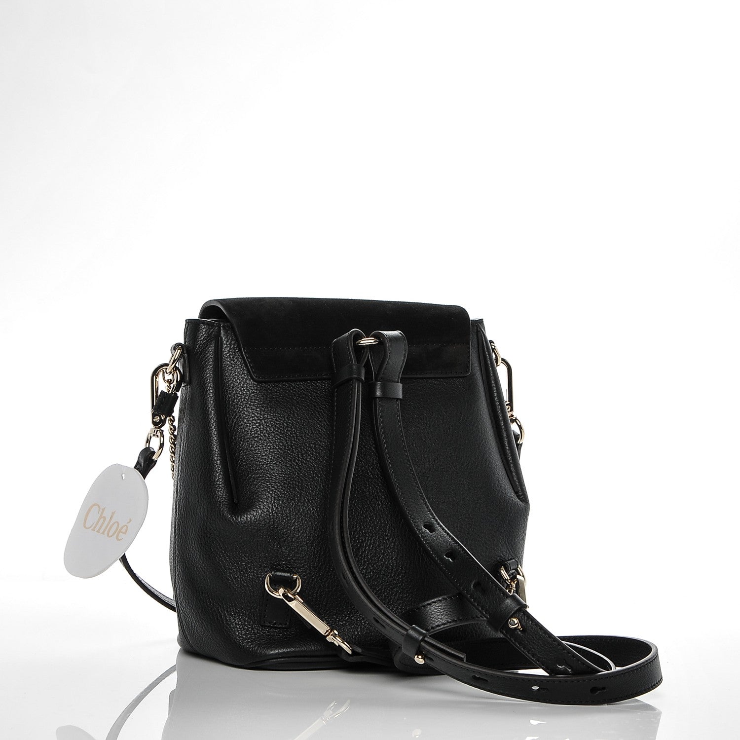 Chloe Suede Calfskin Small Faye Backpack Black 3 of 6