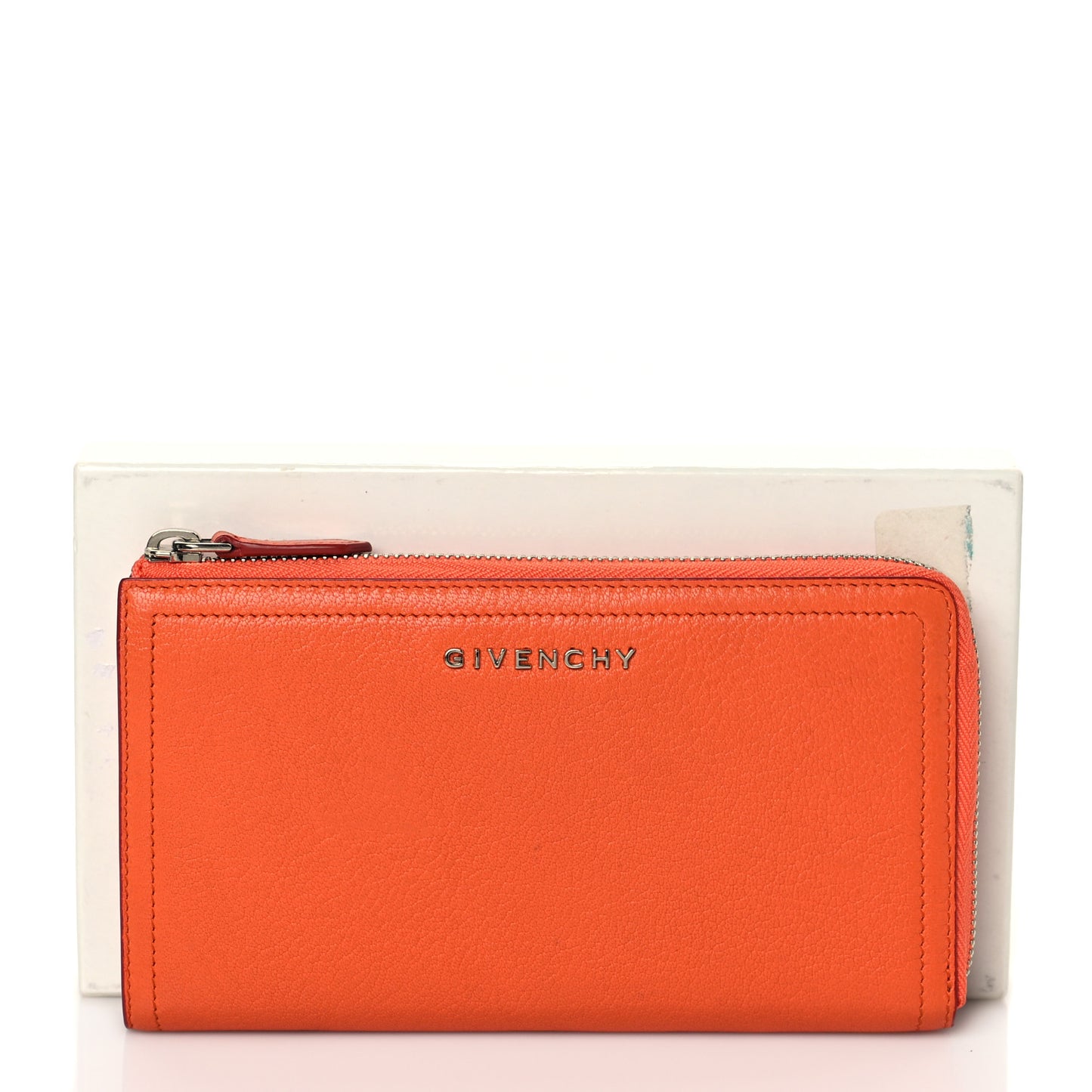 Sugar Goatskin Pandora Zip Around Wallet Orange