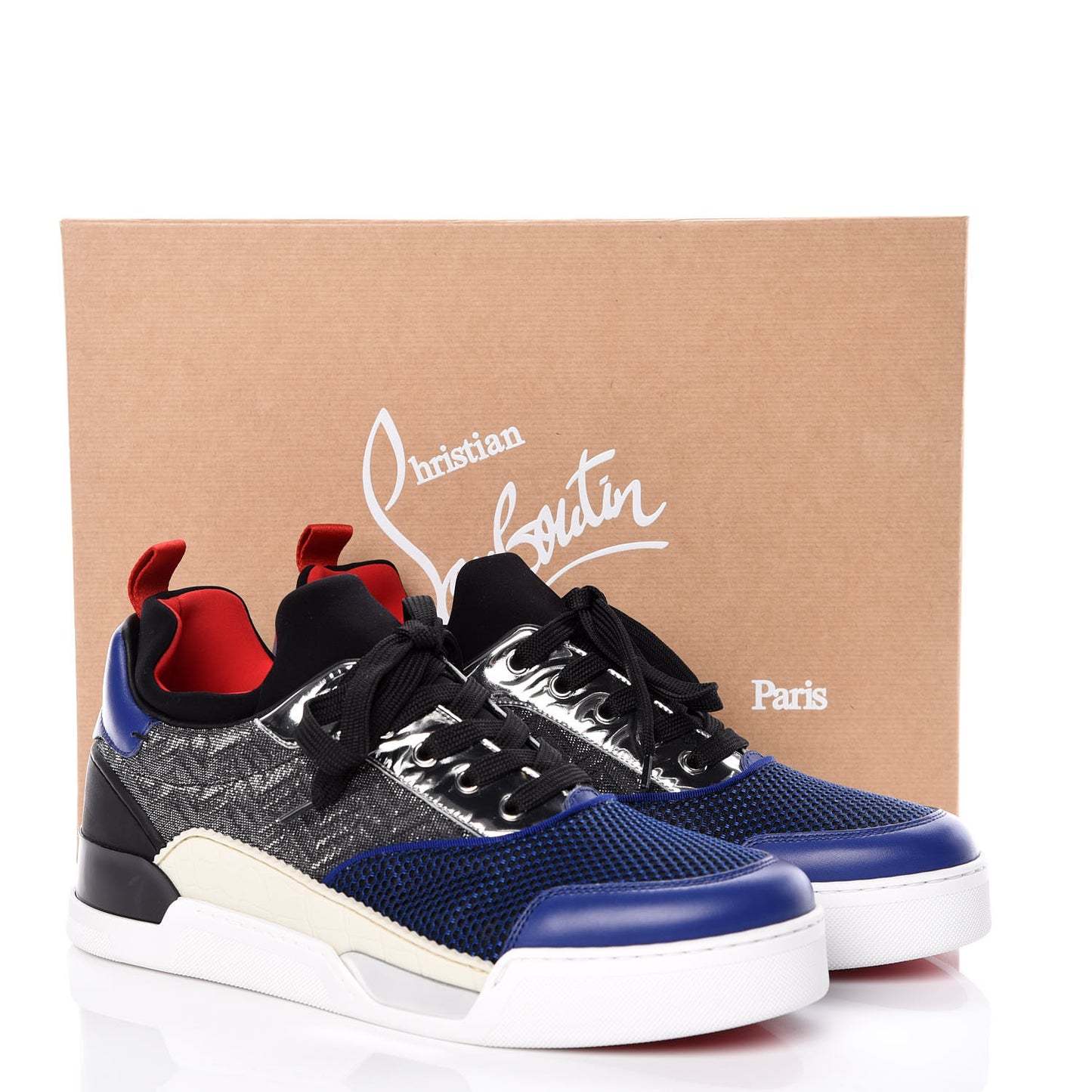 Calfskin Mesh Aurelien Flat Sneakers 44 Multi