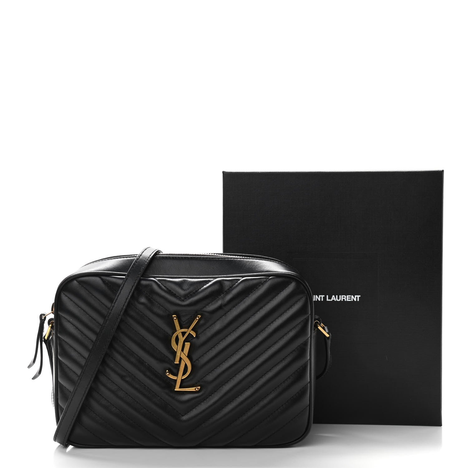 Saint Laurent Calfskin Matelasse Monogram Lou Camera Bag Black 10 of 10