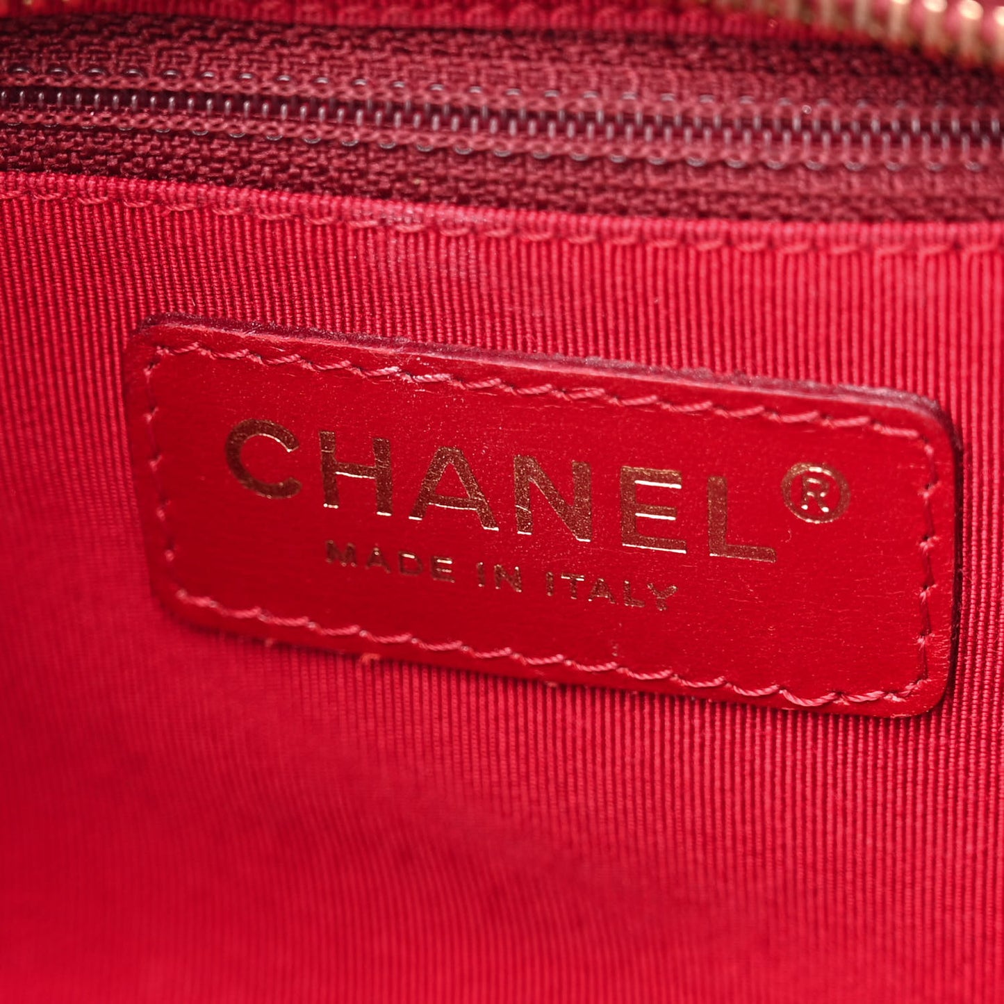 Caviar Quilted Small Bowler Dark Red