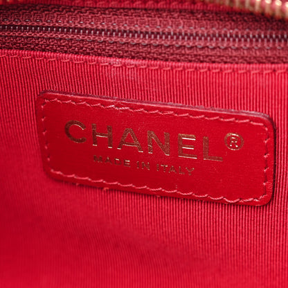 Chanel Caviar Quilted Small Bowler Dark Red 6 of 13