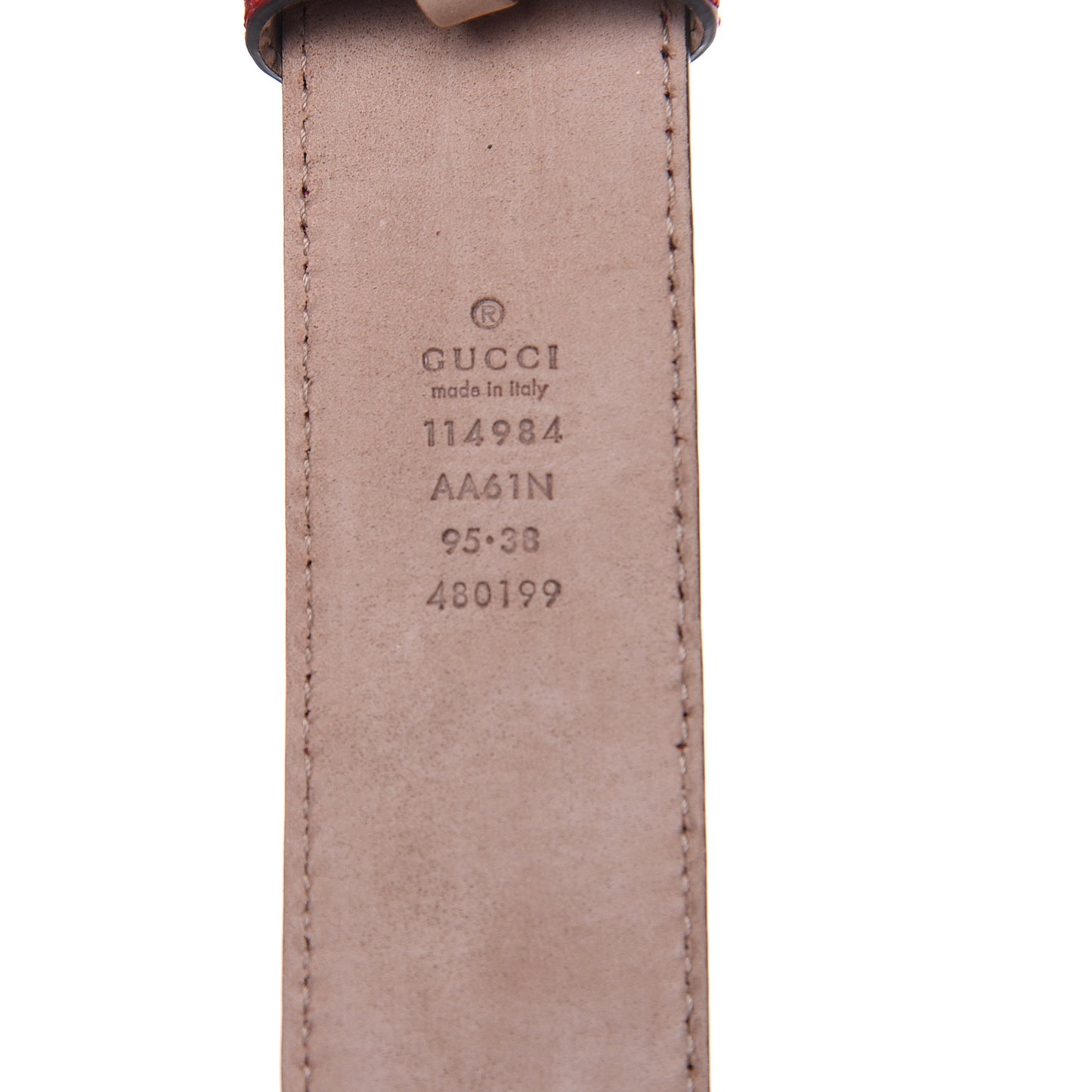 Guccissima Interlocking G 40mm Belt 95 38 Red