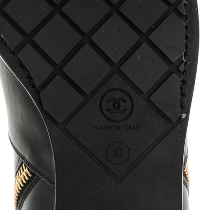 Chanel Calfskin Double Zip Short Boots 40 Black 7 of 11