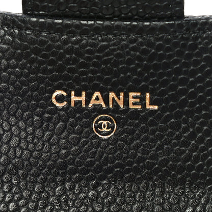 Chanel Caviar Quilted Flap Card Holder Wallet Black 6 of 12