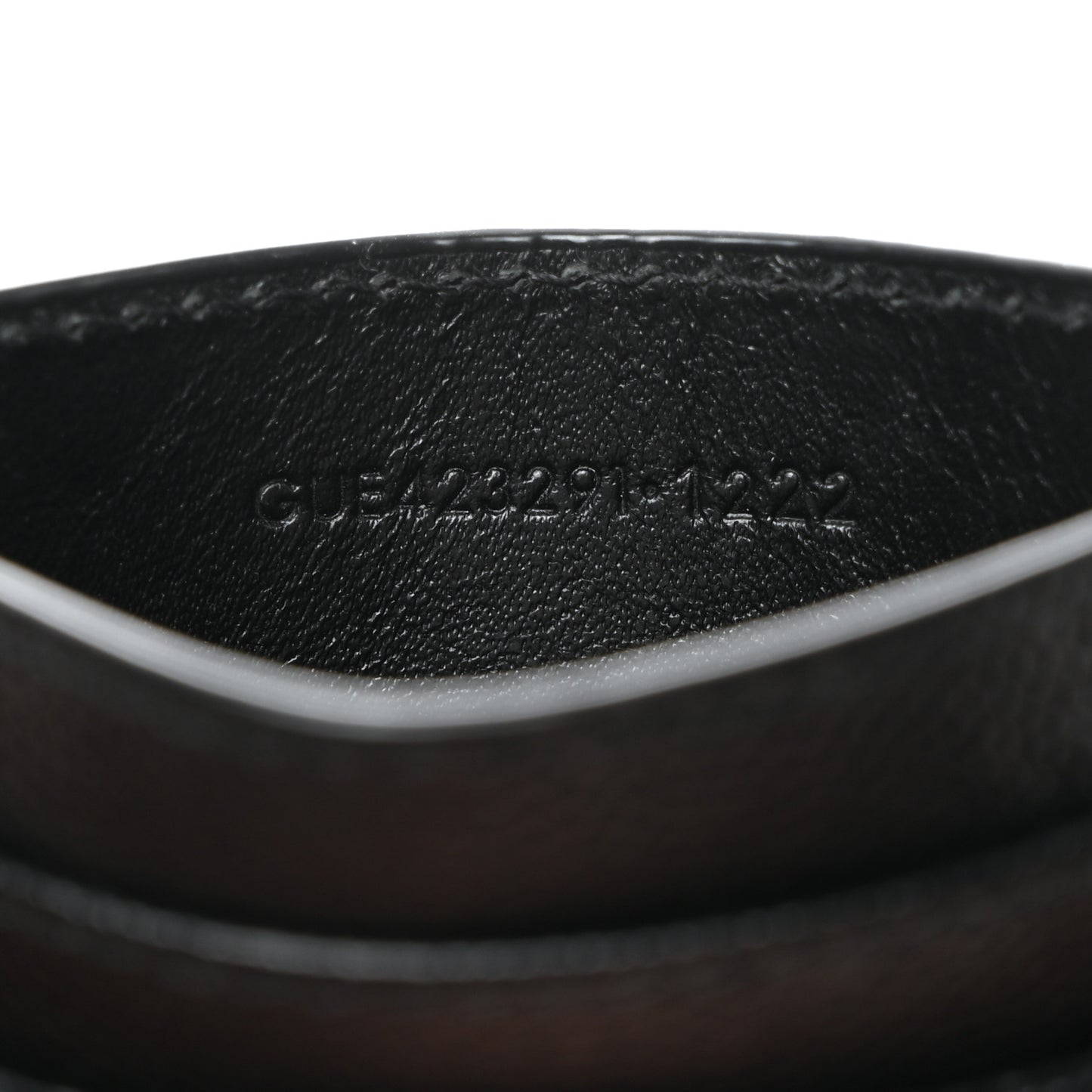 Grain De Poudre Matelasse Chevron Monogram Credit Card Case Black