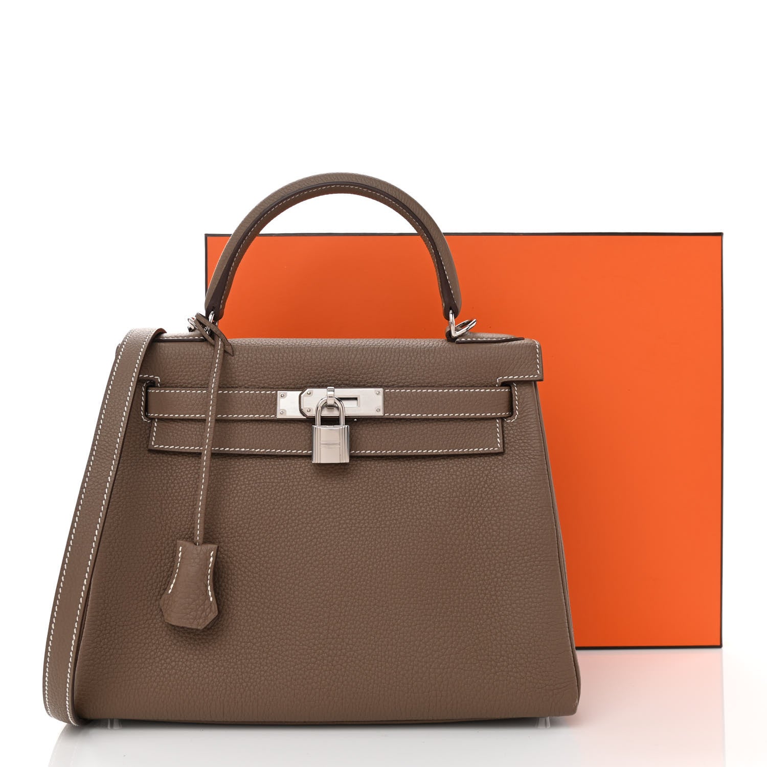 Hermes Togo Kelly Retourne 25 Etoupe 11 of 11