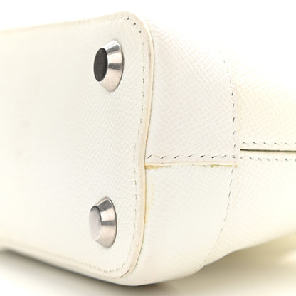 Balenciaga Grained Calfskin XXS Ville Top Handle Bag White Black 15 of 16