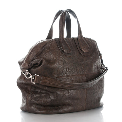 Givenchy Wrinkled Lambskin Large Nightingale Dark Brown 3 of 9