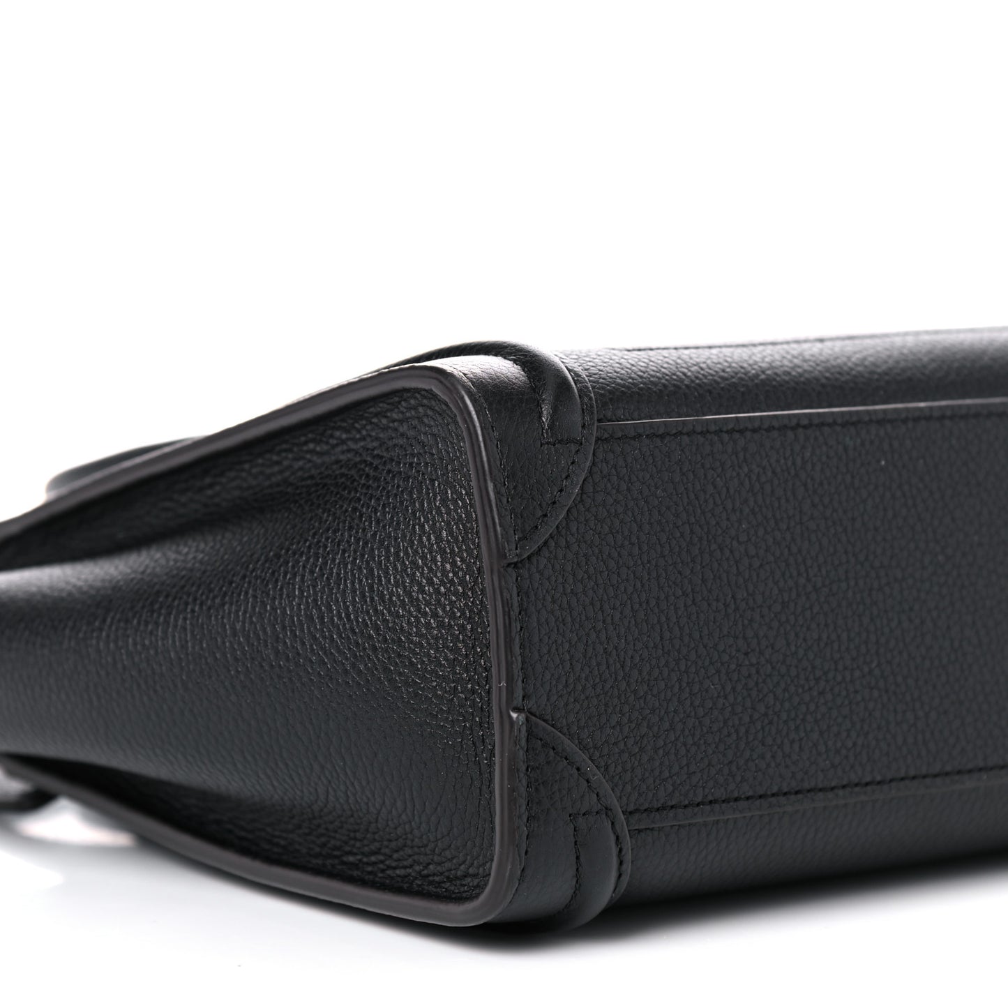 Drummed Calfskin Nano Luggage Black