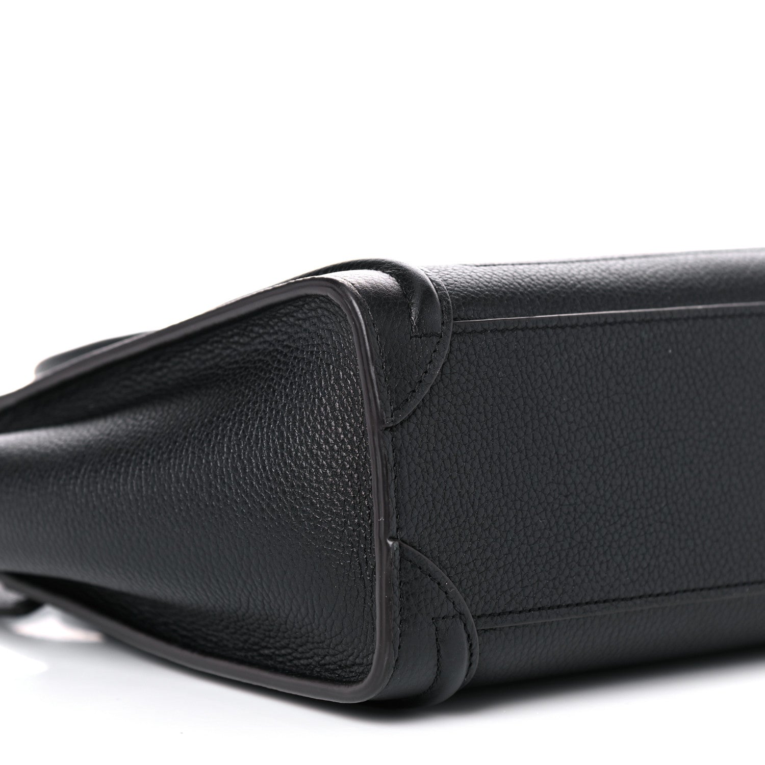 Celine Drummed Calfskin Nano Luggage Black 9 of 10