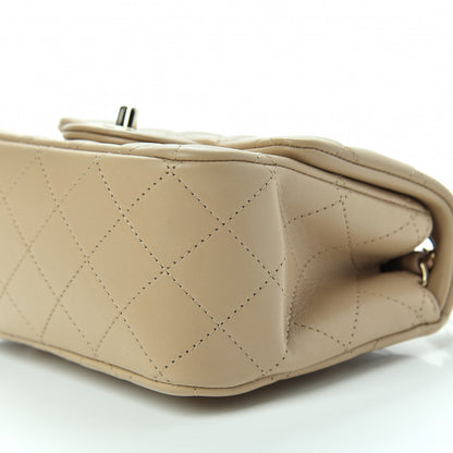 Chanel Lambskin Quilted Mini Square Flap Beige 7 of 10