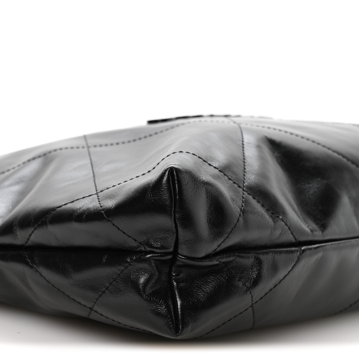 Chanel Shiny Calfskin Quilted Small Chanel 22 So Black 9 of 10