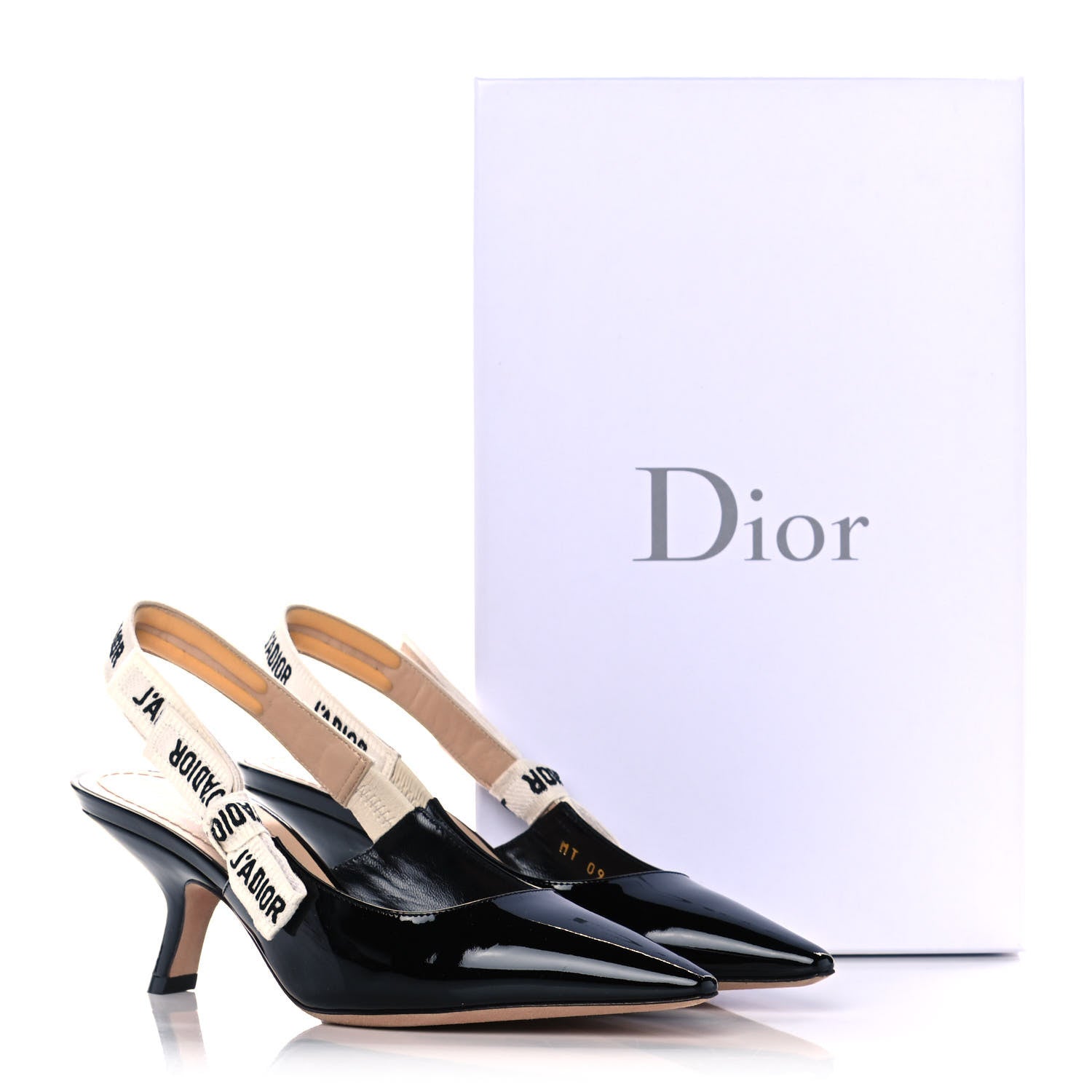 Christian Dior Patent Ribbon J'Adior Slingback 65mm Pumps 35.5 Black 10 of 10