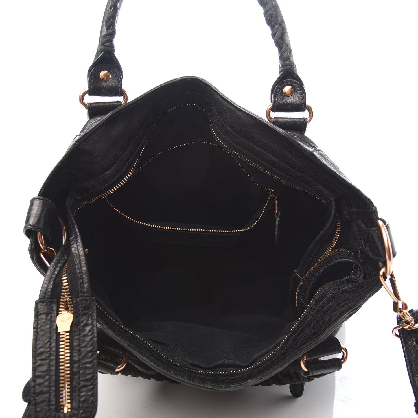 Agneau Giant 12 Rose Gold Hardware Velo Black