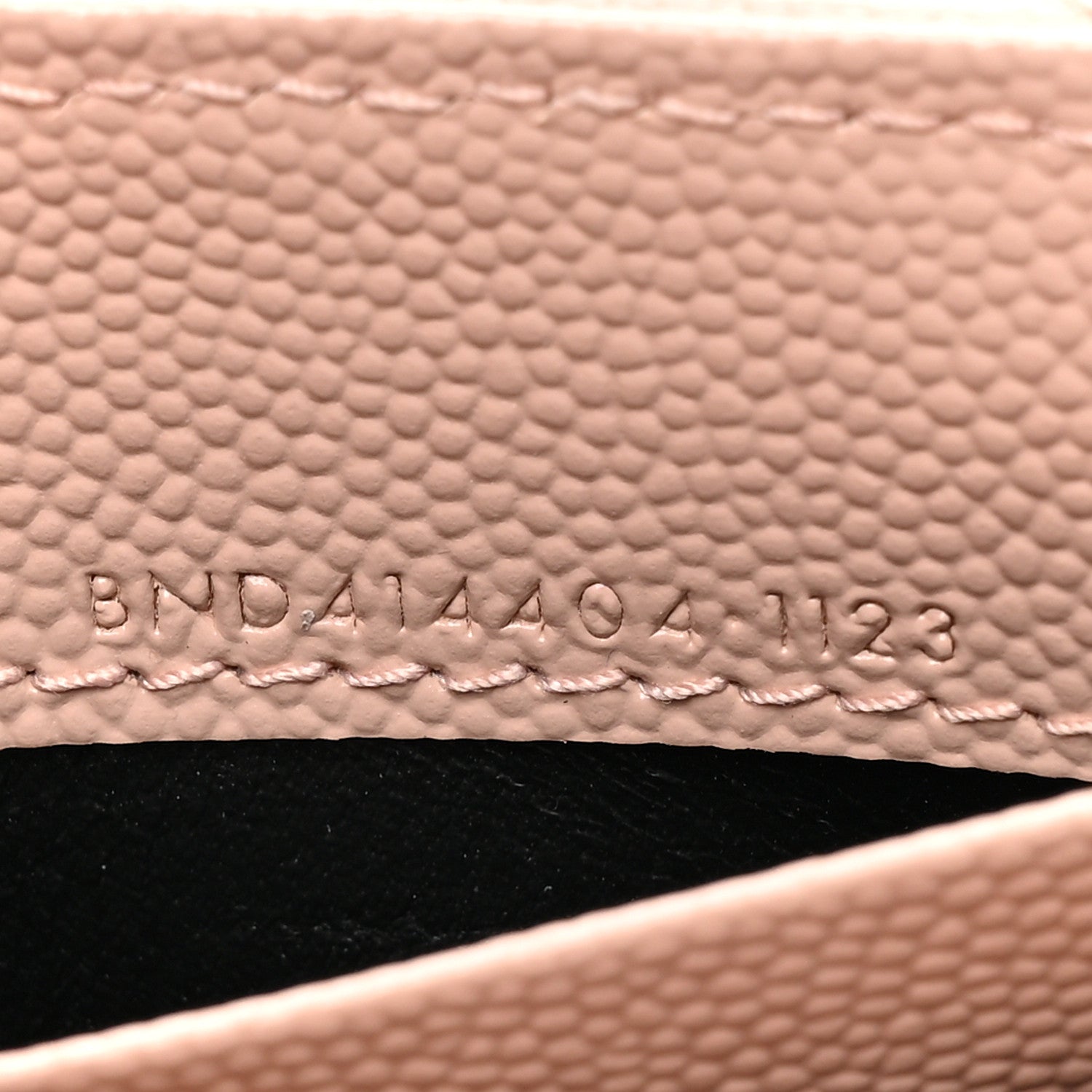 Saint Laurent Grain De Poudre Matelasse Chevron Small Monogram Envelope Wallet Pink 7 of 10