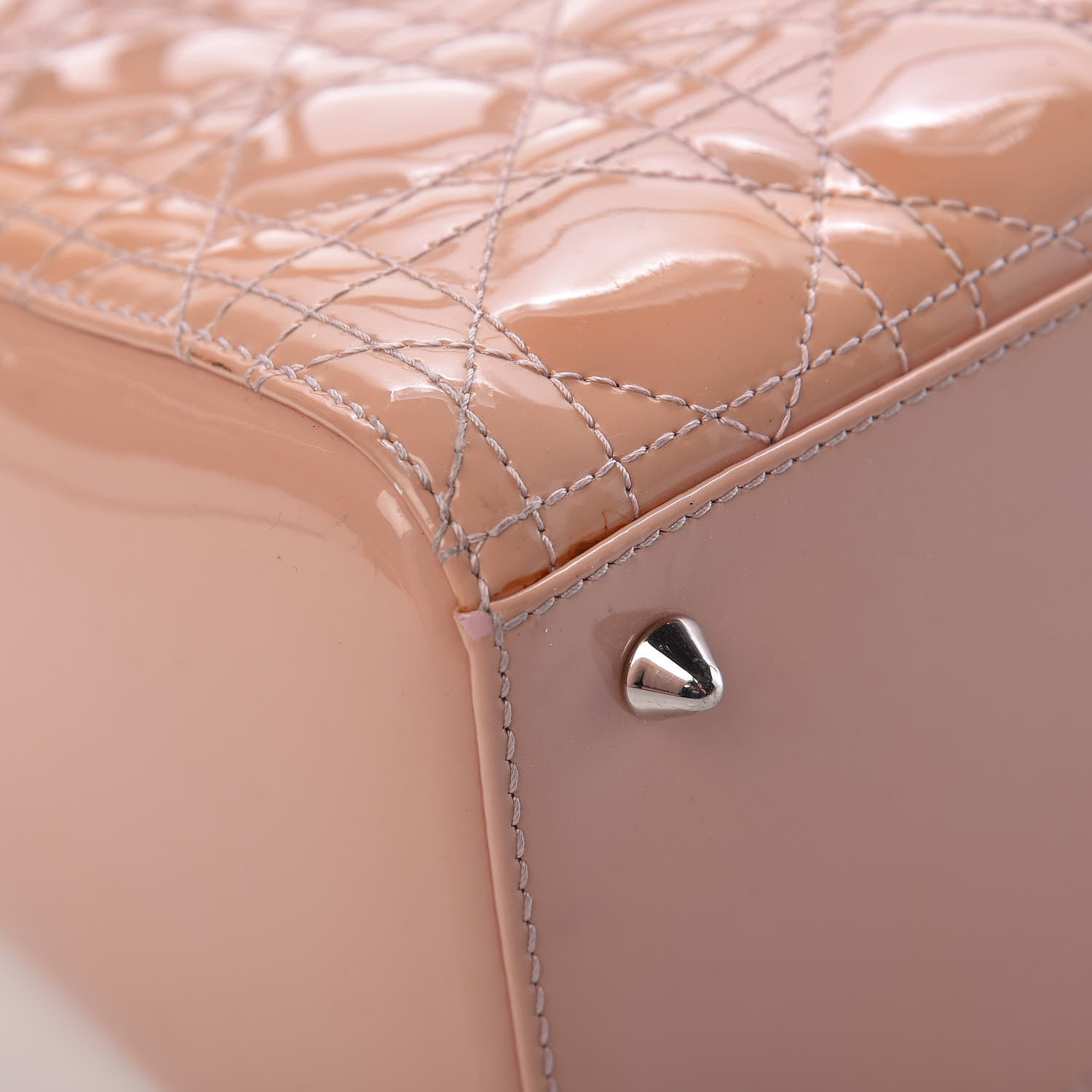 Christian Dior Patent Cannage Medium Lady Dior Beige 18 of 18