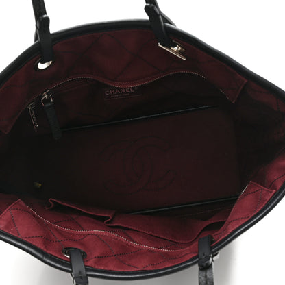 Chanel Grained Calfskin Shopping Fever Tote Black 6 of 11