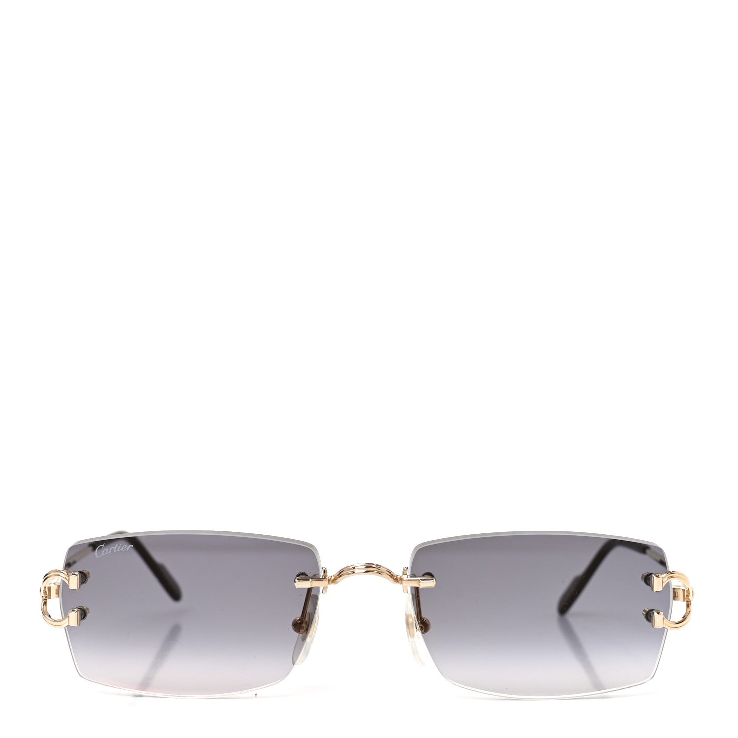 Cartier Metal Classic C Rimless Sunglasses CT0550S Gold 2 of 7