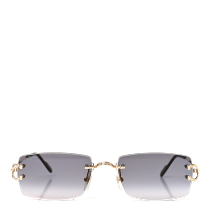 Cartier Metal Classic C Rimless Sunglasses CT0550S Gold 2 of 7