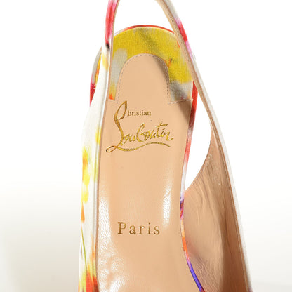 Christian Louboutin Satin Bouquet Vendome Sling 120 Pumps 39.5 Multicolor 7 of 7