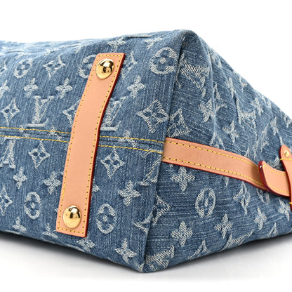 Louis Vuitton Monogram Denim CarryAll MM Blue 10 of 12