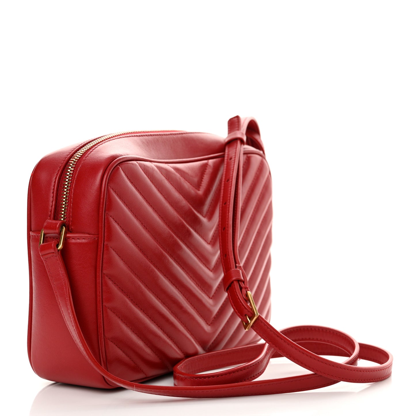 Calfskin Matelasse Monogram Lou Camera Bag Rouge Eros