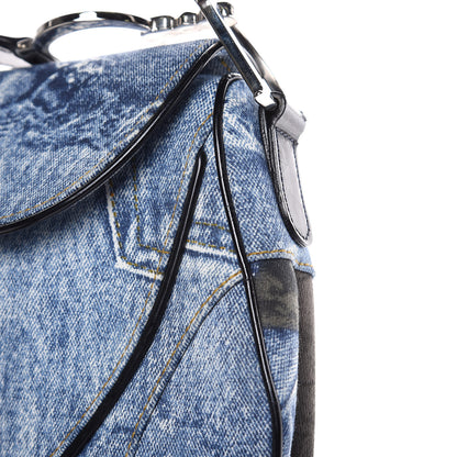 Christian Dior Denim Miss Diorella Double Saddle Bag Blue 10 of 10