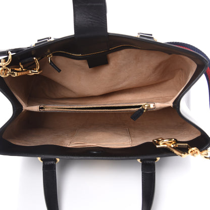 Gucci Calfskin Large Sylvie Top Handle Tote Black 5 of 10