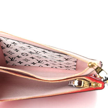 Louis Vuitton Monogram Giant Double Zip Pochette Rouge 5 of 10