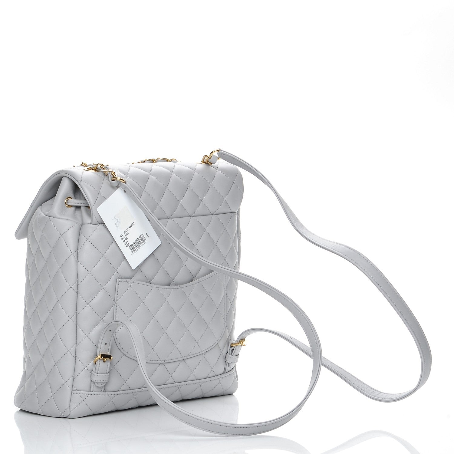Chanel Lambskin Quilted Large Urban Spirit Backpack Grey 3 of 8