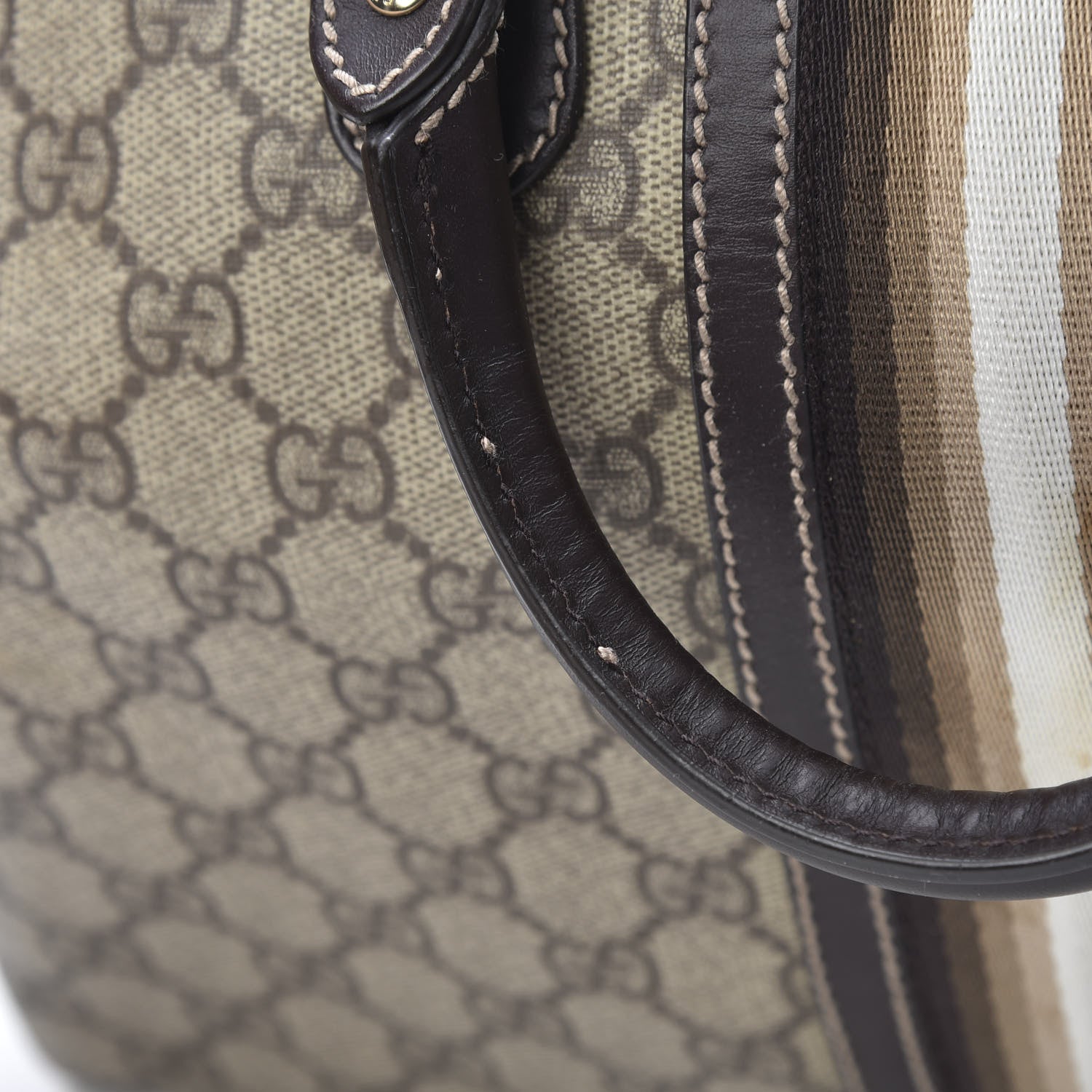 Gucci GG Plus Monogram Web Medium Joy Boston Dark Brown 13 of 13