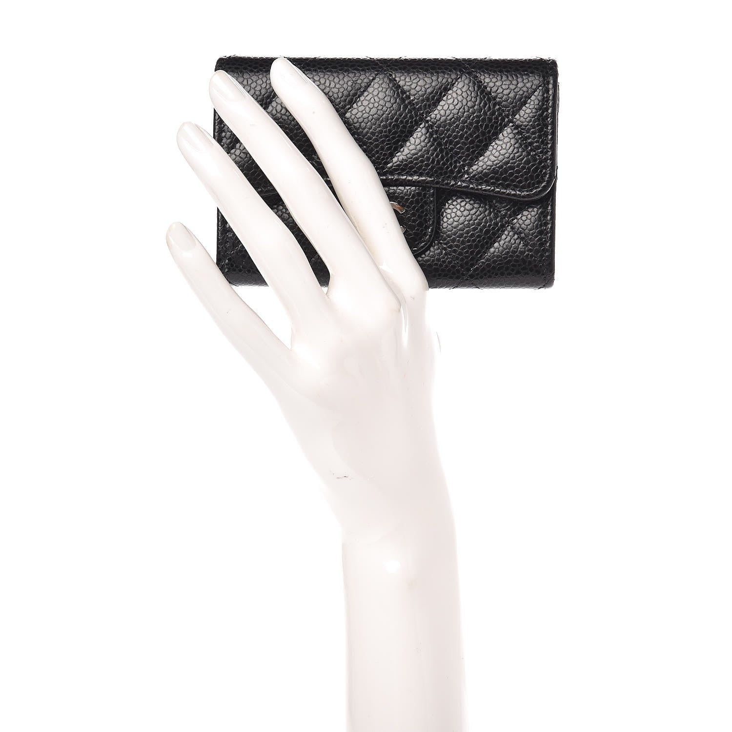 Chanel Caviar Quilted Flap Card Holder Black 2 of 8