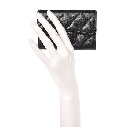 Chanel Caviar Quilted Flap Card Holder Black 2 of 8
