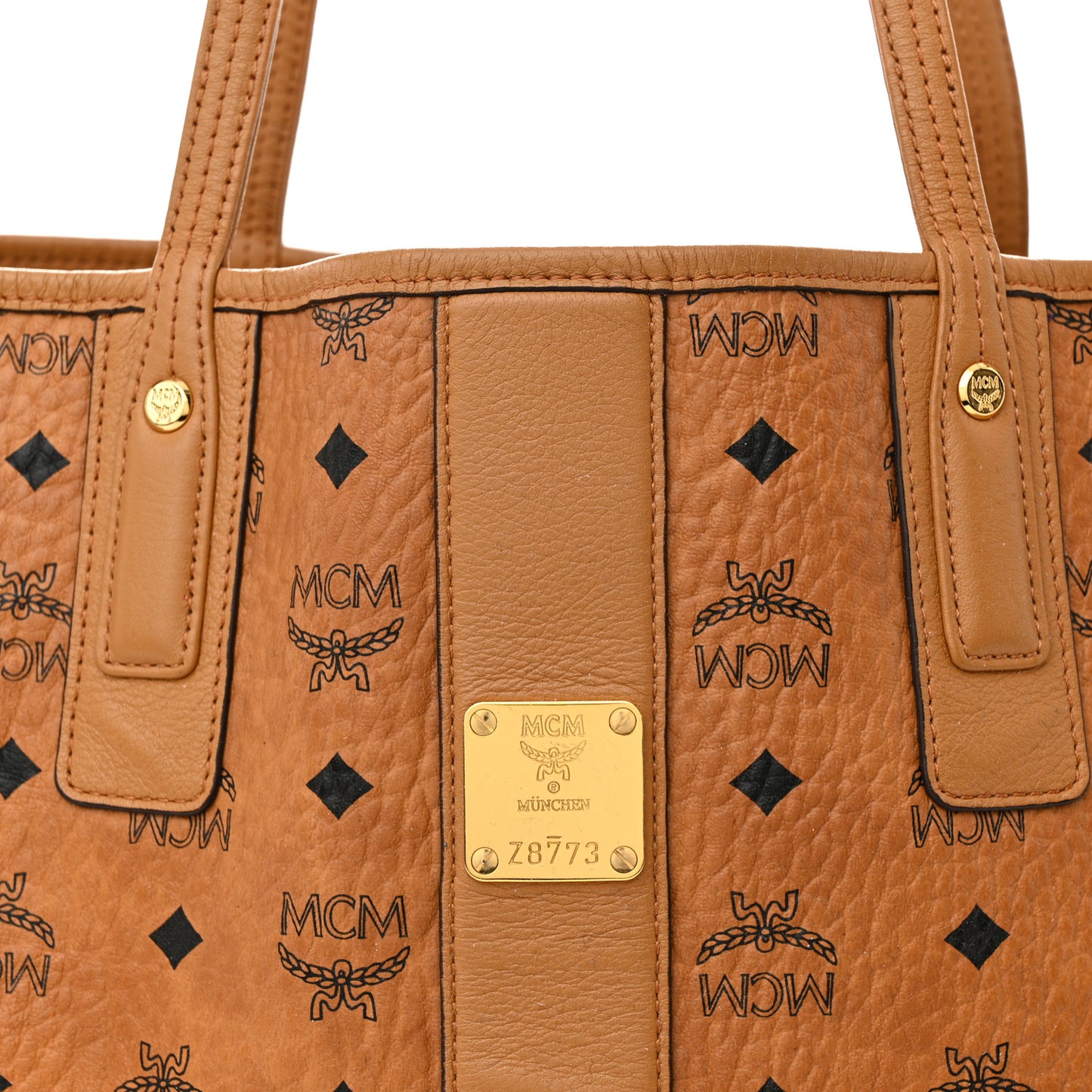 Visetos Medium Liz Reversible Shopper Tote Cognac