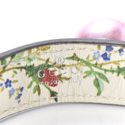 Gucci Calfskin Pearl Studded Feline Choker Pink 4 of 6