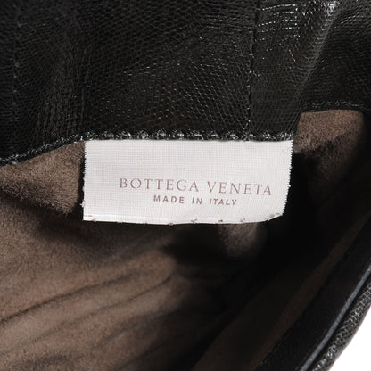 Bottega Veneta Snakeskin Turnlock Clutch Black 7 of 9