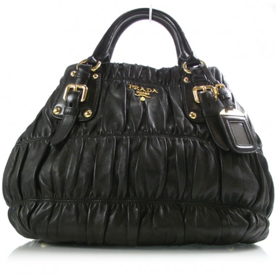 Nappa Dressy Gaufre Tote Black