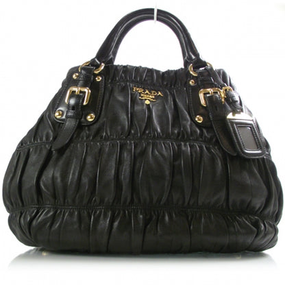 Prada Nappa Dressy Gaufre Tote Black 1 of 11