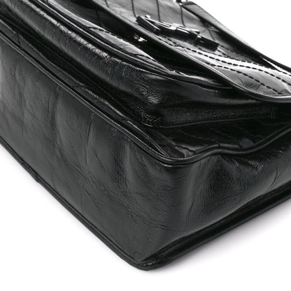 Saint Laurent Crinkled Calfskin Matelasse Monogram Medium Niki Chain Satchel Black 11 of 11