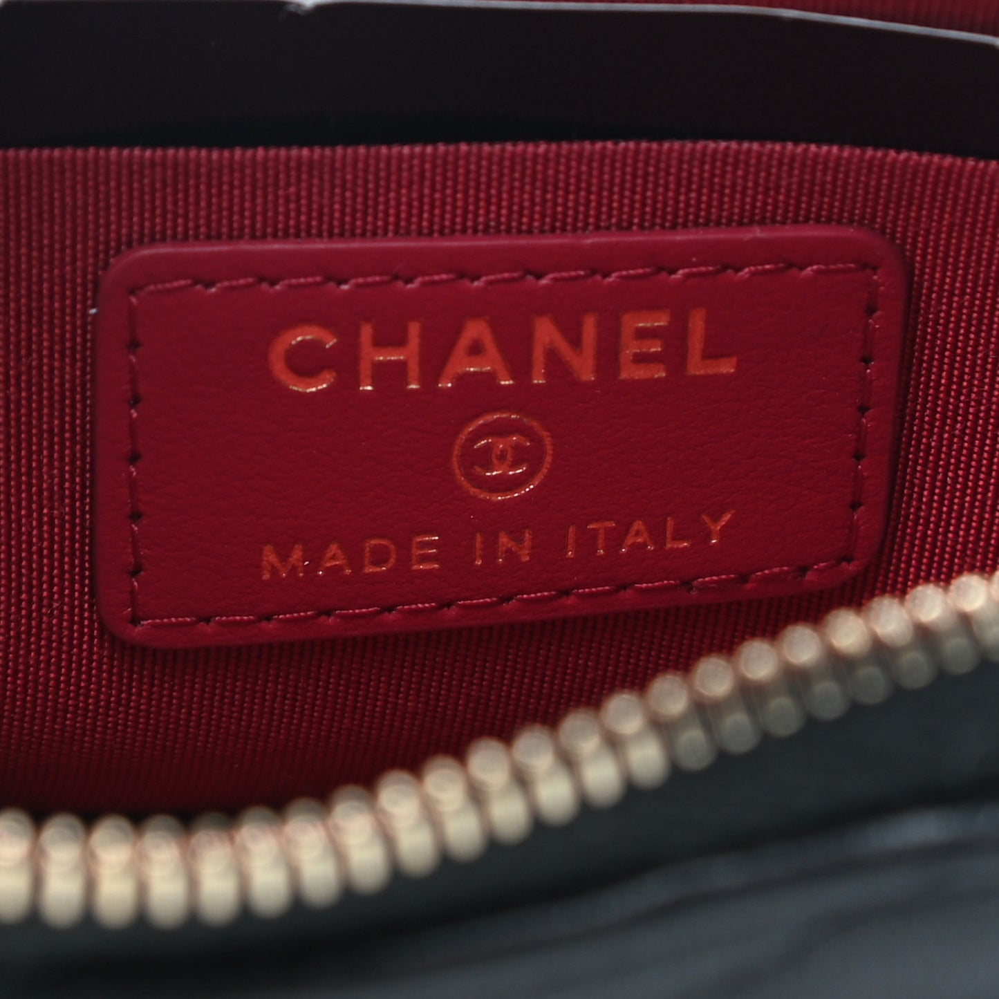 Shiny Goatskin Quilted Chanel 19 Flat Wallet Pouch Black