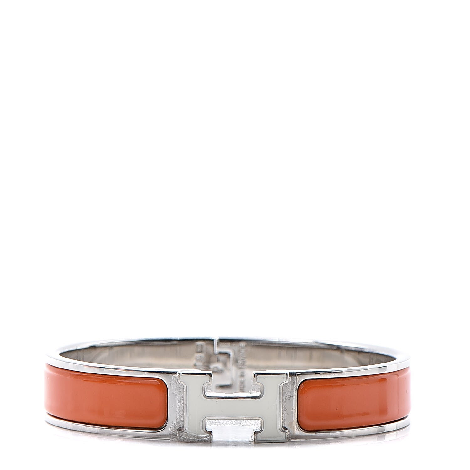 Hermes Enamel Narrow Clic Clac H Bracelet PM Orange 1 of 6