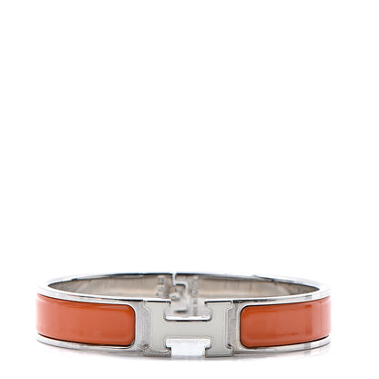 Hermes Enamel Narrow Clic Clac H Bracelet PM Orange 1 of 6